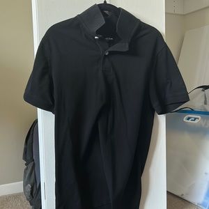 Black polo shirt